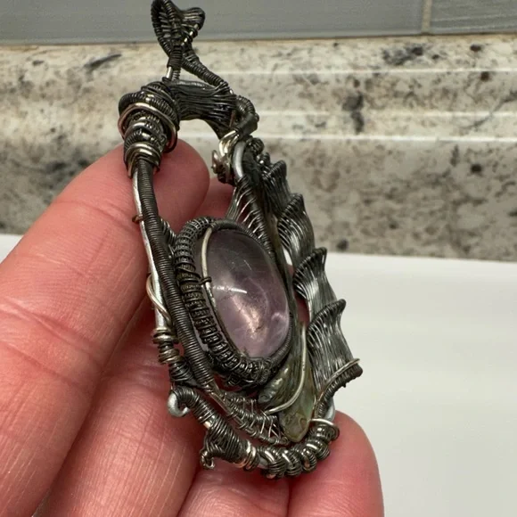 Wire Wrapped Pendant | Handmade - Picture 6 of 10